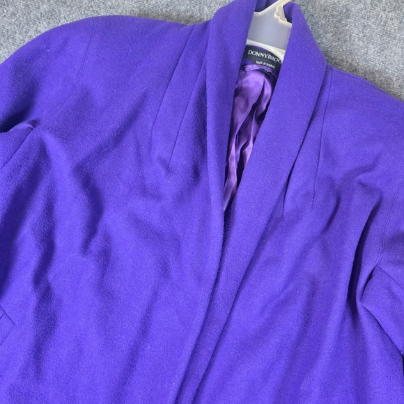 Donnybrook Jackets & Blazers - Donnybrook Women's Purple Wool Blend Shawl Collar Coat Size 6P